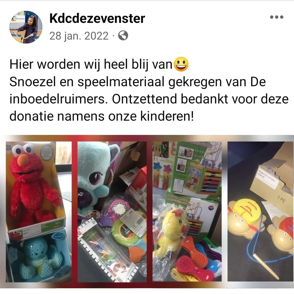 Donatie snoezel speelgoed